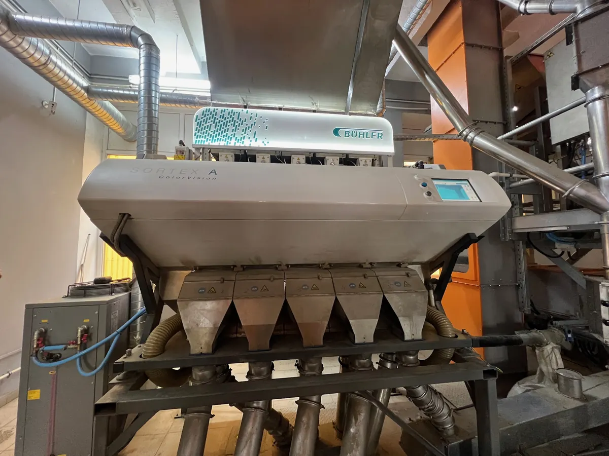 BÜHLER SORTEX rejects dark and off-colour kernels at line speed
