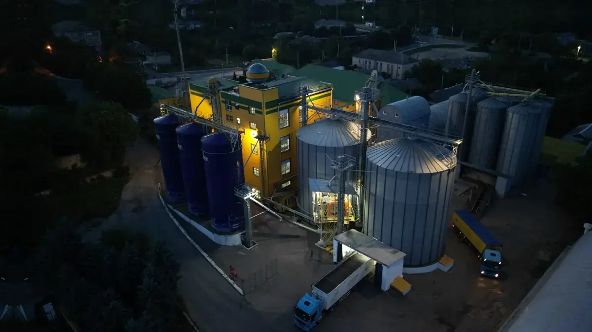 Crown plant in Soroca at night — 34 F. Budde St., Soroca, Moldova